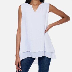 Cristina B Top White Sleeveless Women's Size XXL